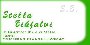 stella bikfalvi business card